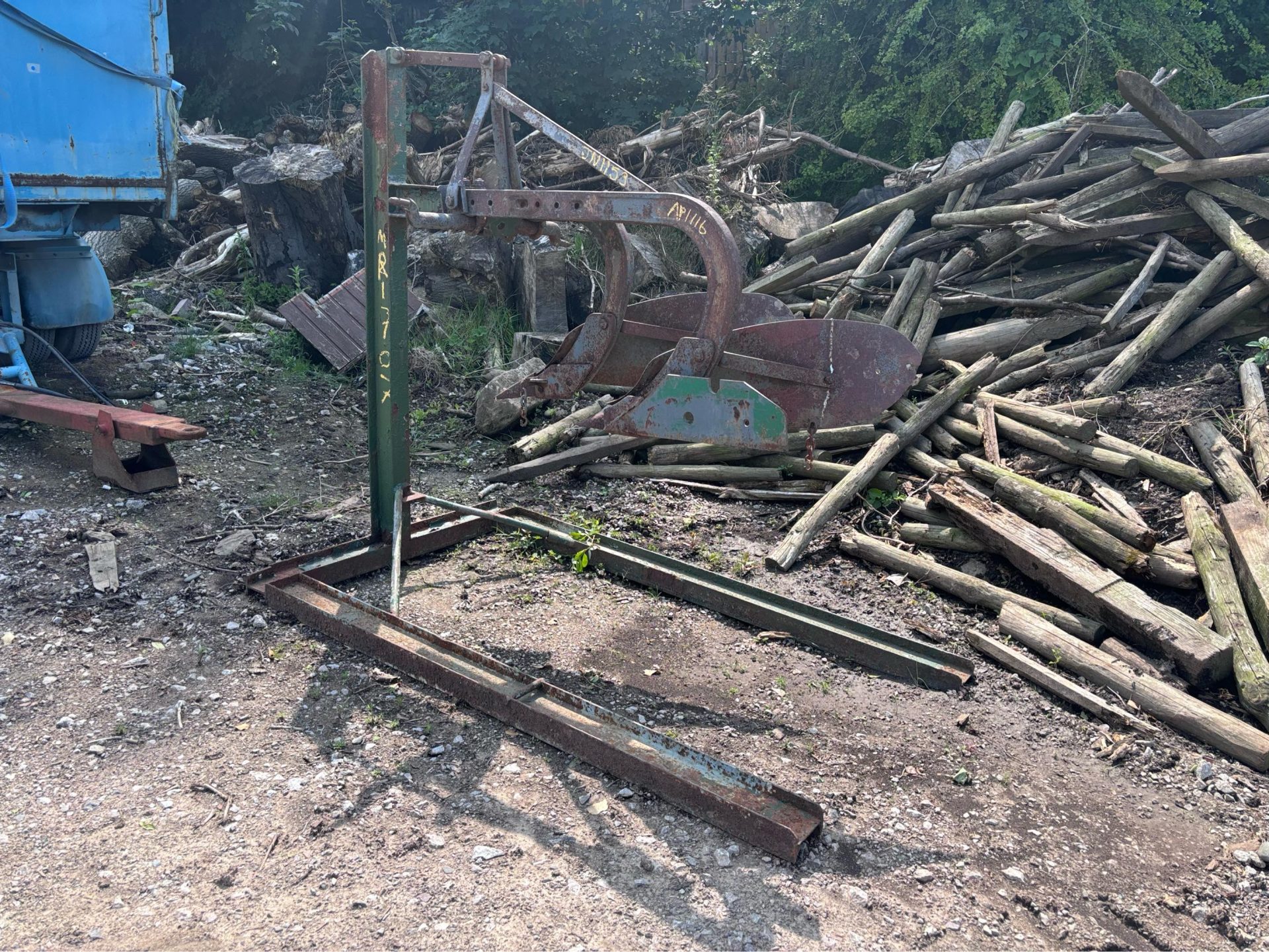 2 FURROW PLOUGH ON A STAND