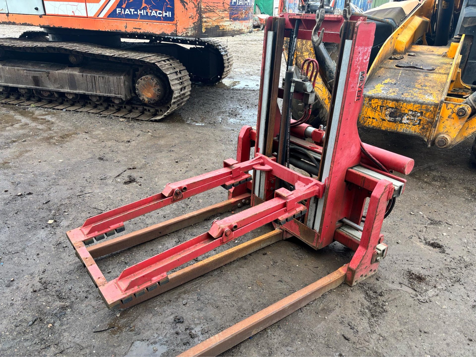 2008 MEYER HYDRAULIC WIDENING FORKLIFT BLOCK ATTACHMENT DIESEL FORK LIFT