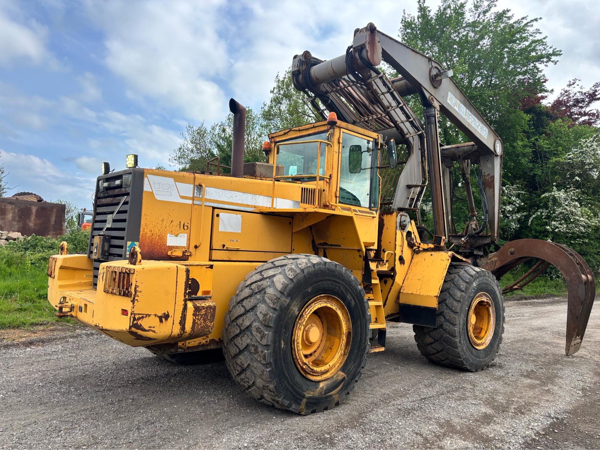 1998 VOLVO 180C LOG TIMBER GRAB HANDLER WHEELED LOADING SHOVEL LOADER - Image 19