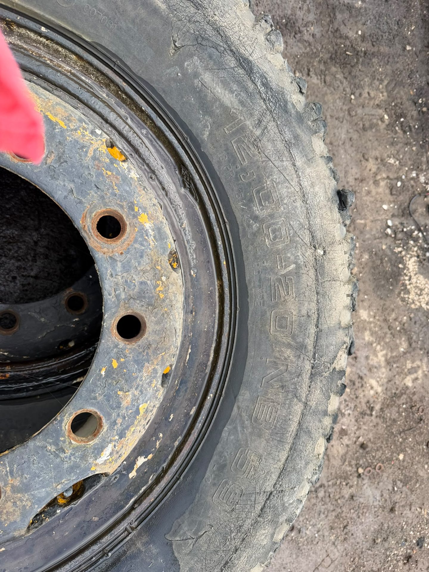 2 X 12-10 FORKLIFT WHEELS AND TYRES 10 STUD INDUSTRIAL FORKLIFT PAIR - Image 6
