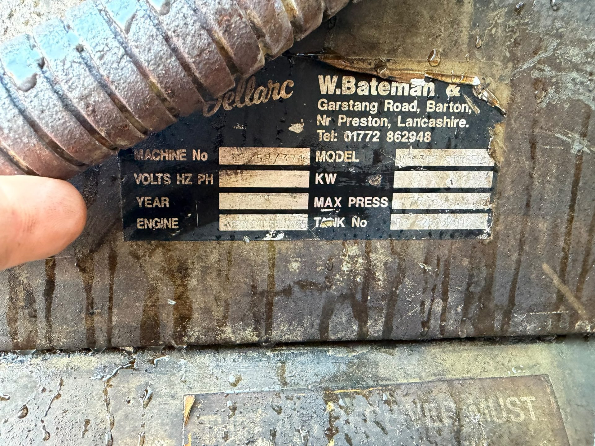 SELLARC DIESEL AIR COMPRESSOR ROBIN DY35 175PSI FARM WORKSHOP SITE - Image 6